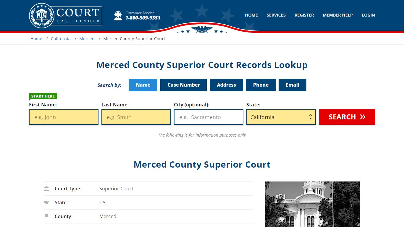 Merced County Superior Court Records Lookup - CourtCaseFinder.com